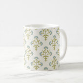 Gotische Revival Stenciled Blume Kaffeetasse (VorderseiteRechts)
