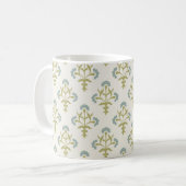 Gotische Revival Stenciled Blume Kaffeetasse (Vorderseite Links)