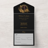 Gotische Romance All In One Einladung (Innen Boden)