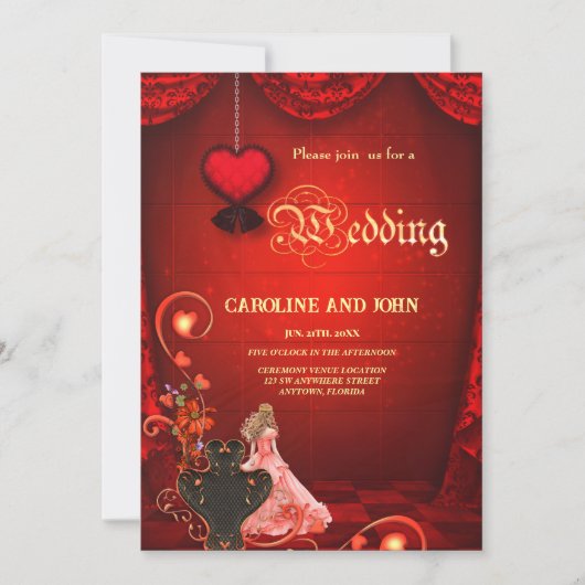 Gotische Romance Einladung (Vorderseite)