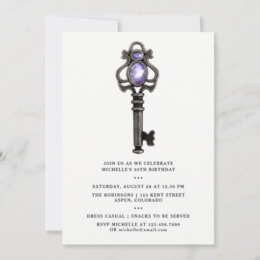 Gotische Romance Einladung (Vorderseite)