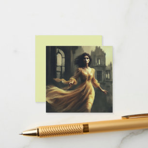 Gotische Romance Illustration Spooky Castle Horror Begleitkarte