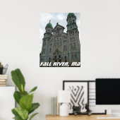 Gotische romanische Architektur, Fall River, MA Poster (Heimbüro)