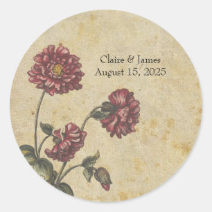 Gotische romanische Hochzeitsticker - Dunkel und e Runder Aufkleber