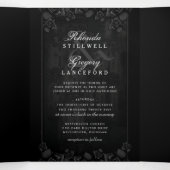 Gotische Romantik Halloween (Foto) EMPFANG & UAWG Dreifach Gefaltete Einladung (Innenseite Mitte)