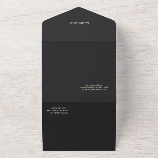 Gotische Romantik, im Schatten der Liebe All In One Einladung (Außenbereich)