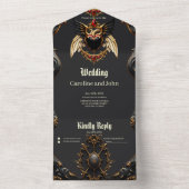 Gotische Romantik, im Schatten der Liebe All In One Einladung (Innen Boden)