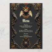 Gotische Romantik, Im Schatten der Liebe. Menükarte (Vorderseite)