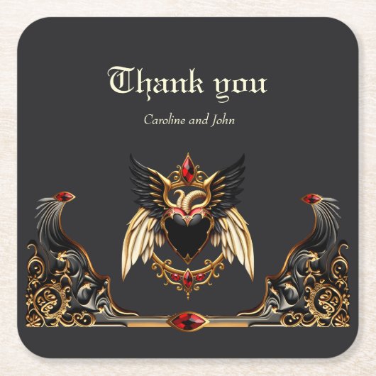 Gotische Romantik, Im Schatten der Liebe. Rechteckiger Pappuntersetzer (Vorderseite)