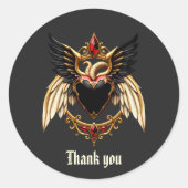 Gotische Romantik, Im Schatten der Liebe. Runder Aufkleber (Vorderseite)