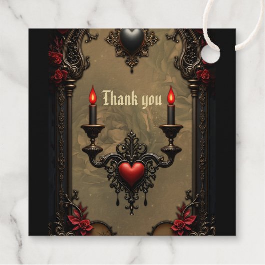 Gotische Romantik: Versteckte Leidenschaft Geschenkanhänger (Rückseite)