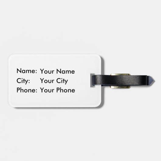 Gotische Romantik-Vogel auf Winterbaumvorlage Gepäckanhänger (Rückseite horizontal)