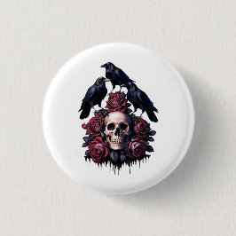 Gotische Romantik: Wo Schädel, Rose und Ravens Ent Button