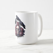Gotische Romantik: Wo Schädel, Rose und Ravens Ent Kaffeetasse (VorderseiteRechts)