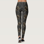 Gotische Rose aus Schwarzgold Leggings (Rückseite)