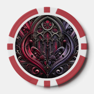 Gotische Rose Casino Poker Chip