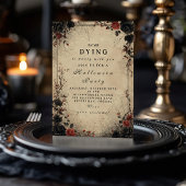 Gotische Rose Cobweb Halloween Feier Einladung