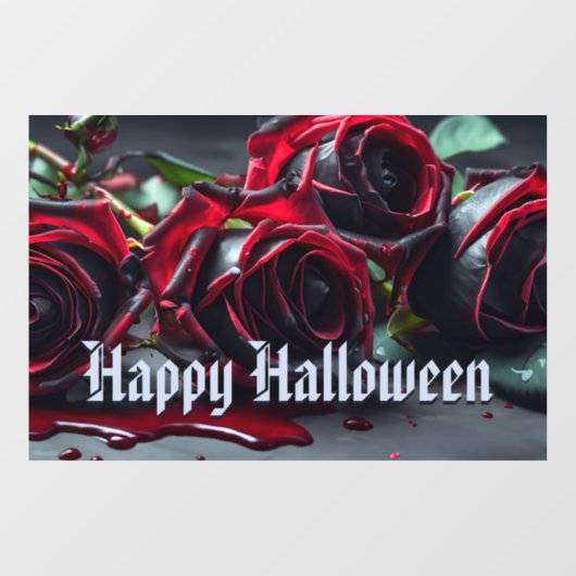 Gotische Rose Fensteraufkleber (Blatt)