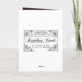 Gotische Rose Geburtstag Karte (Rückseite)