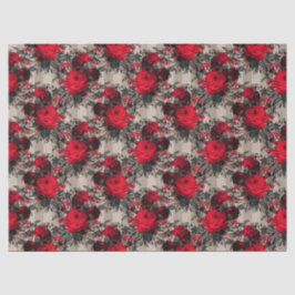 Gotische Rose gekacheltes Party Seidenpapier