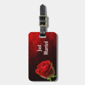 Gotische Rose Gepäckanhänger (Vorderseite vertikal)