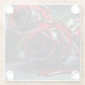 Gotische Rose Glasuntersetzer (Rückseite)