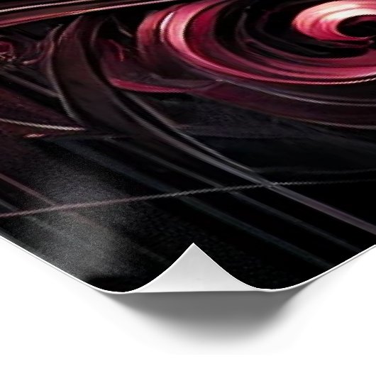 Gotische Rose Glossy Poster (Ecke)