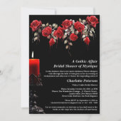 Gotische Rose Halloween-Brautparty Einladung (Vorderseite)