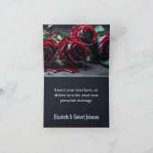 Gotische Rose Hochzeit Dankeskarte (Innenseite)