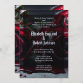 Gotische Rose Hochzeit Einladung (Vorne/Hinten)