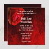 Gotische Rose Hochzeit Einladung (Vorne/Hinten)