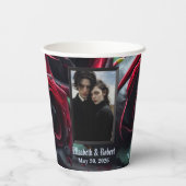 Gotische Rose Hochzeit Pappbecher (Rückseite)