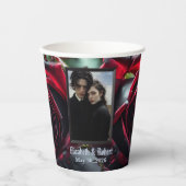 Gotische Rose Hochzeit Pappbecher (Vorderseite)