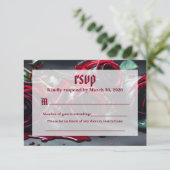 Gotische Rose Hochzeit RSVP Karte (Stehend Vorderseite)