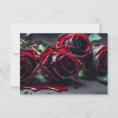 Gotische Rose Hochzeit RSVP Karte (Rückseite)