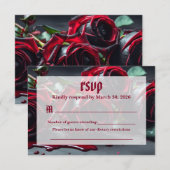 Gotische Rose Hochzeit RSVP Karte (Vorne/Hinten)