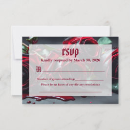 Gotische Rose Hochzeit RSVP Karte