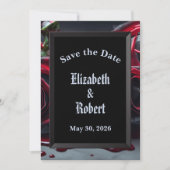 Gotische Rose Hochzeit Save The Date (Vorderseite)