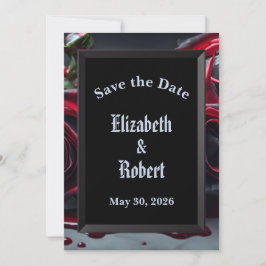 Gotische Rose Hochzeit Save The Date