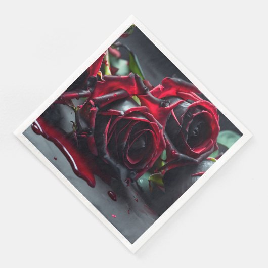 Gotische Rose Hochzeit Serviette (Ecke)