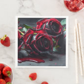 Gotische Rose Hochzeit Serviette (Beispiel)