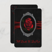 Gotische Rose Hochzeitseinladung Einladung (Vorne/Hinten)