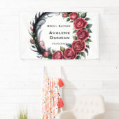 Gotische Rose Hochzeitsrahmen Brautparty Banner (Insitu)