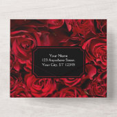 Gotische Rose in einer Hochzeit All In One Einladung (Rückseite)