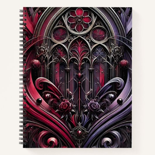 Gotische Rose Kathedrale Spiral Notebook Notizblock (Vorderseite)