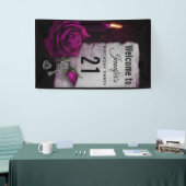 Gotische Rose, Kerze, Pergament und Locket Geburts Banner (Messeveranstaltung)