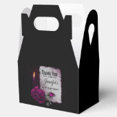 Gotische Rose, Kerze, Pergament und Locket Geburts Geschenkschachtel (Geöffnet)