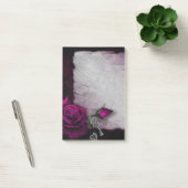 Gotische Rose, Kerze, Pergament und Schlösser Post-it Klebezettel (Büro)