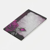 Gotische Rose, Kerze, Pergament und Schlösser Post-it Klebezettel (angewinkelt)