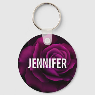 Gotische Rose, Kerze, Pergament und Schlösser Schlüsselanhänger